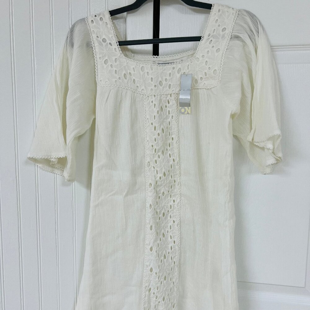 Old Navy White Eyelet Beach Cover Up - New - Size Extra-Small XS